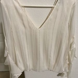 White long sleeve women’s dress blouse